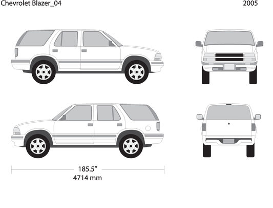 2005 Chevy Blazer V04 Vehicle Wrap Template