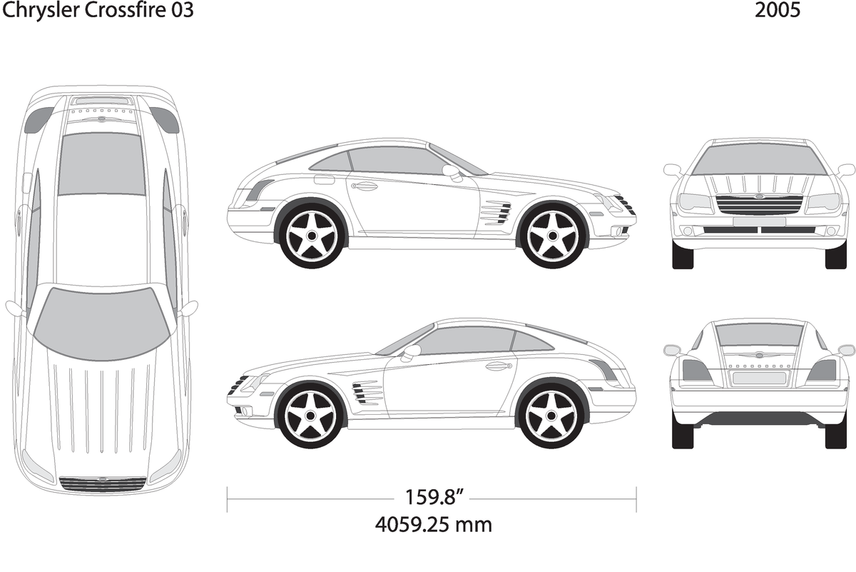 2005 Chrysler Crossfire V03 Vehicle Wrap Template