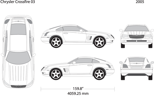 2005 Chrysler Crossfire V03 Vehicle Wrap Template