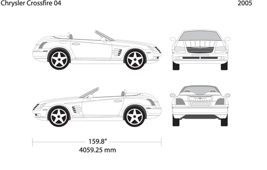 2005 Chrysler Crossfire V04 Vehicle Wrap Template