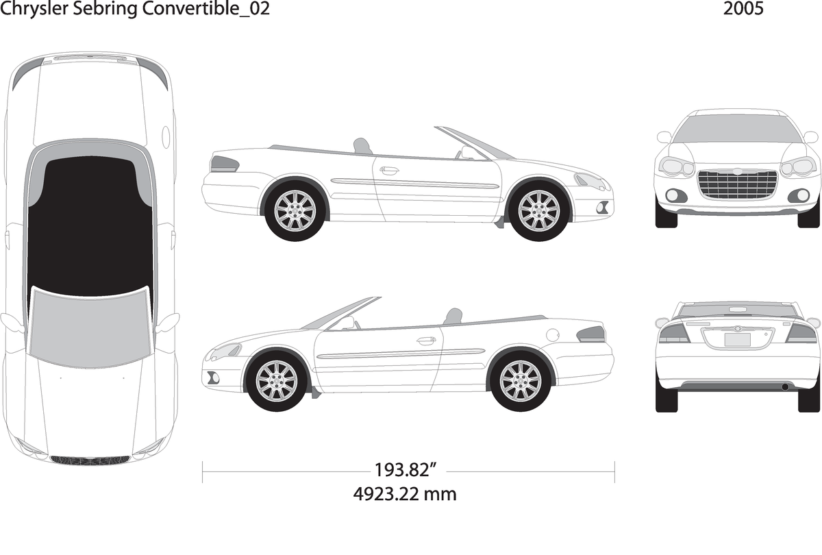 2005 Chrysler Sebring V02 Vehicle Wrap Template