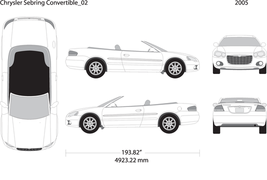 2005 Chrysler Sebring V02 Vehicle Wrap Template