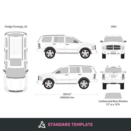 2005 Dodge Durango vector wrap template, Design-Ready PDF - GravBase