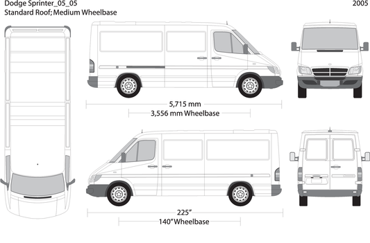 2005 Dodge Sprinter V05 Vehicle Wrap Template