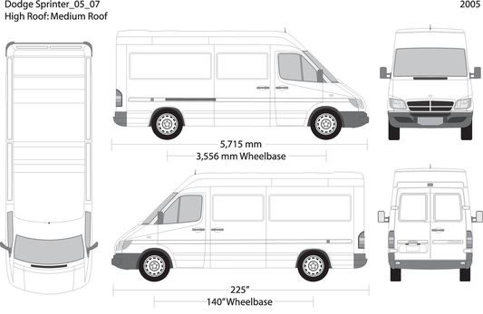 2005 Dodge Sprinter V07 Vehicle Wrap Template