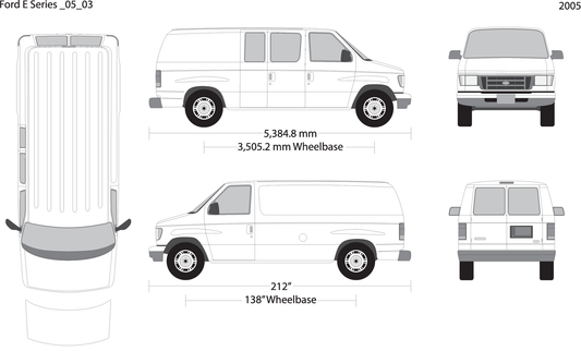 2005 Ford E Series V03 Vehicle Wrap Template