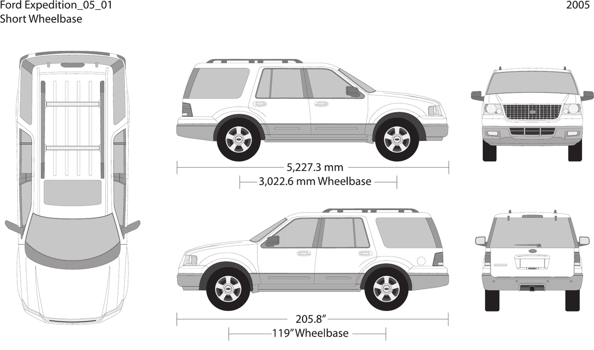2005 Ford Expedition vector wrap template, Design-Ready PDF - GravBase
