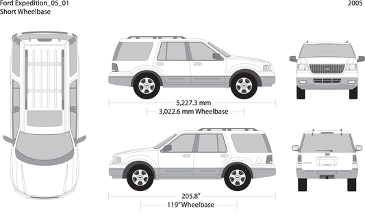 2005 Ford Expedition V01 Vehicle Wrap Template
