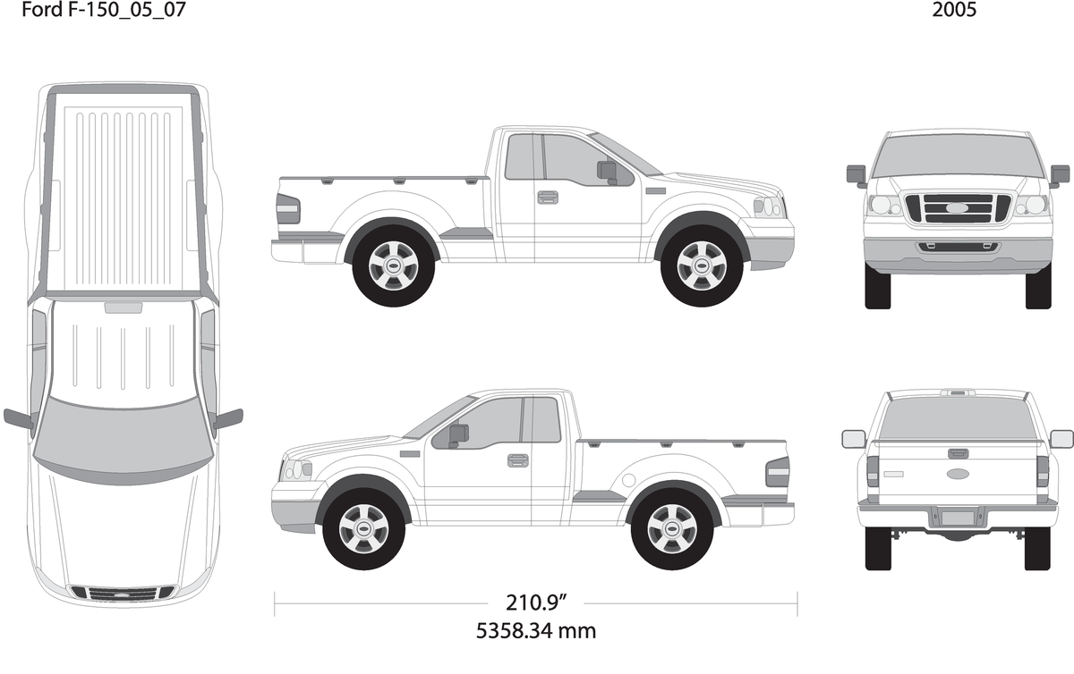 2005 Ford F 150 V07 Vehicle Wrap Template