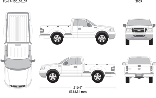 2005 Ford F 150 V07 Vehicle Wrap Template