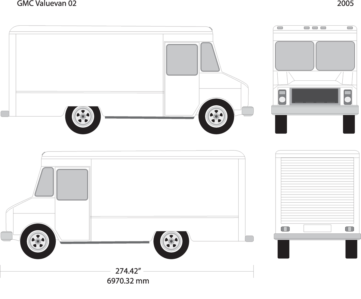 2005 Gmc Value Van V02 Vehicle Wrap Template