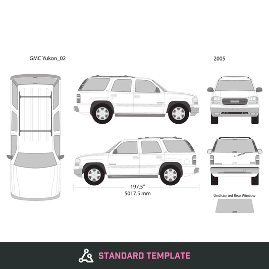 2005 GMC Yukon vector wrap template V02, Design-Ready PDF - GravBase