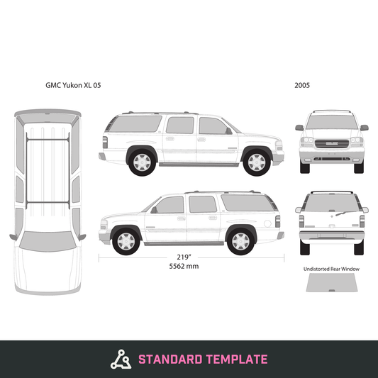 2005 GMC Yukon vector wrap template V05, Design-Ready PDF - GravBase