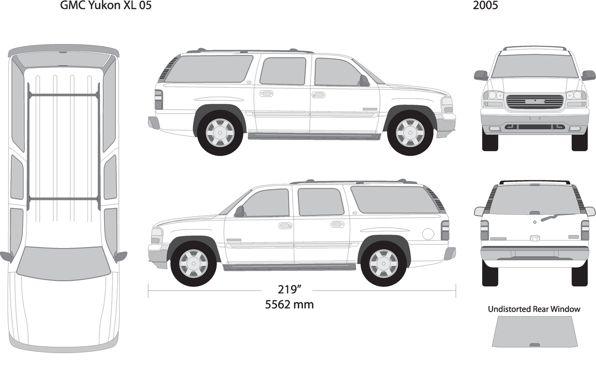 2005 Gmc Yukon V05 Vehicle Wrap Template