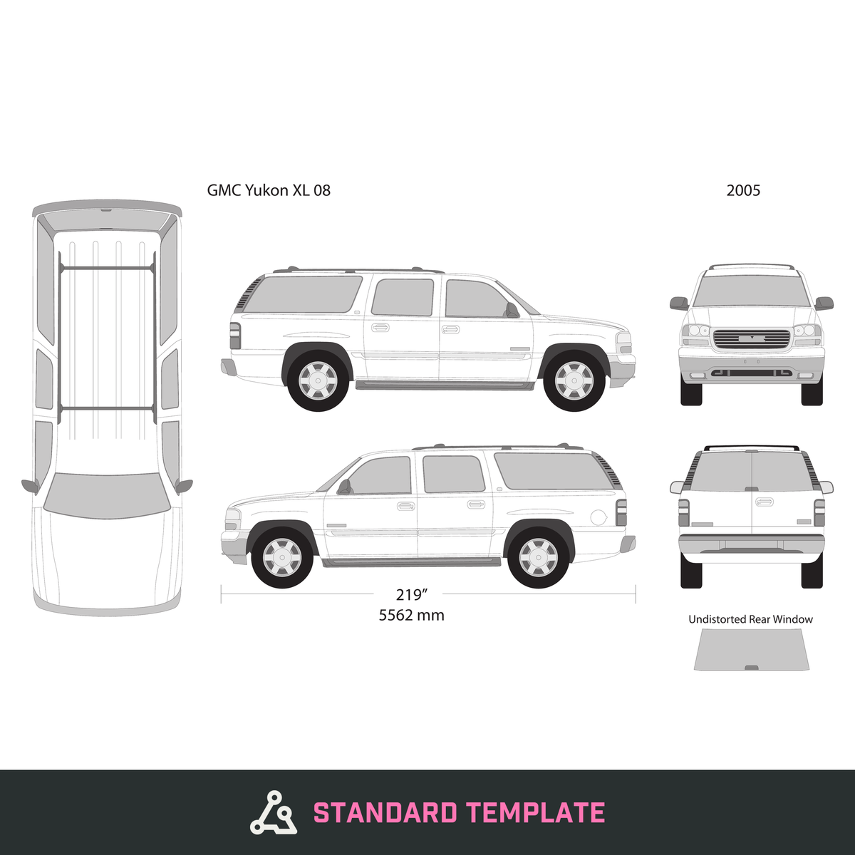 2005 GMC Yukon vector wrap template V08, Design-Ready PDF - GravBase