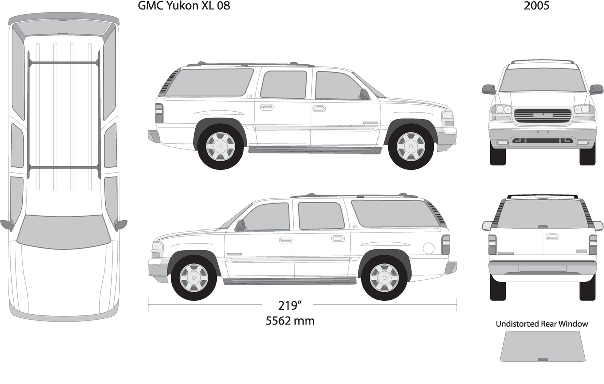 2005 Gmc Yukon V08 Vehicle Wrap Template