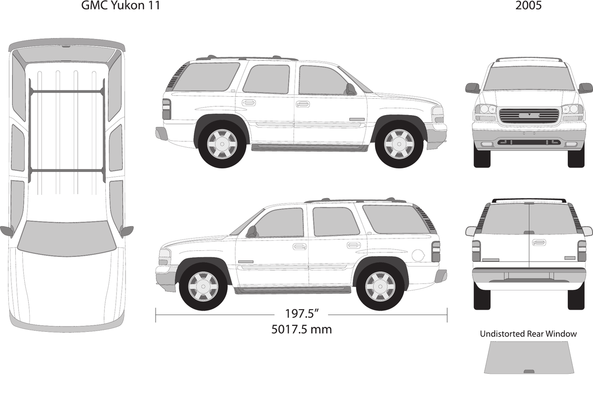 2005 GMC Yukon vector wrap template V11, Design-Ready PDF - GravBase