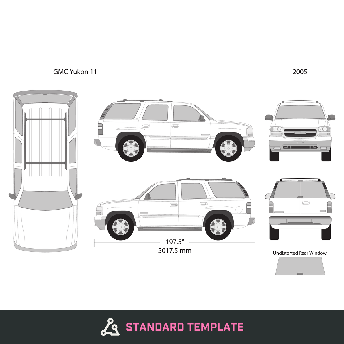 2005 GMC Yukon vector wrap template V11, Design-Ready PDF - GravBase