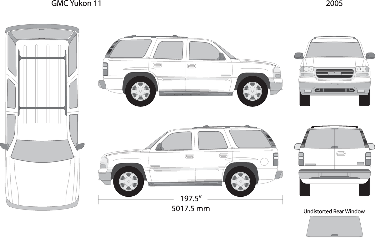 2005 Gmc Yukon V11 Vehicle Wrap Template