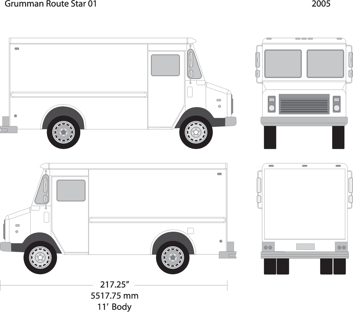 2005 Grumman V01 Vehicle Wrap Template