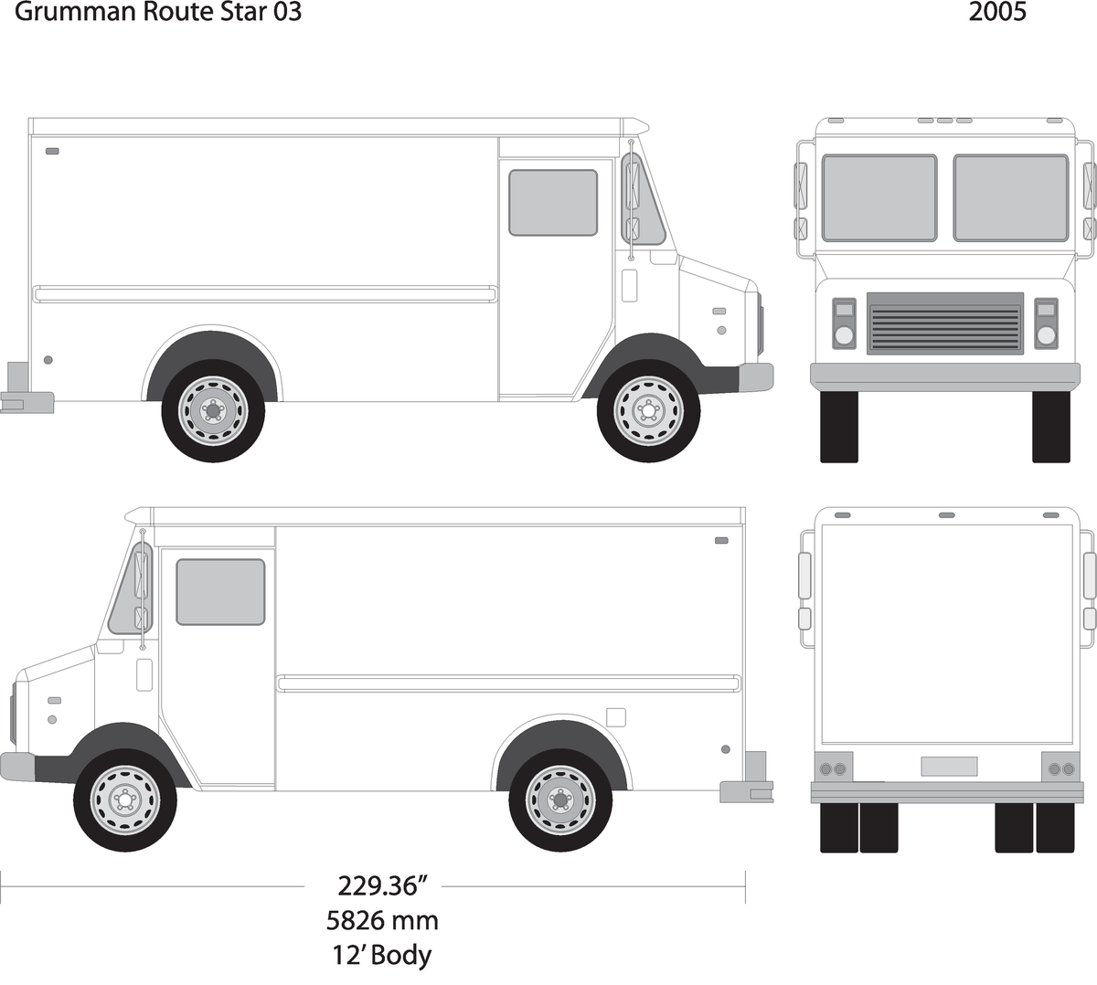 2005 Grumman V03 Vehicle Wrap Template