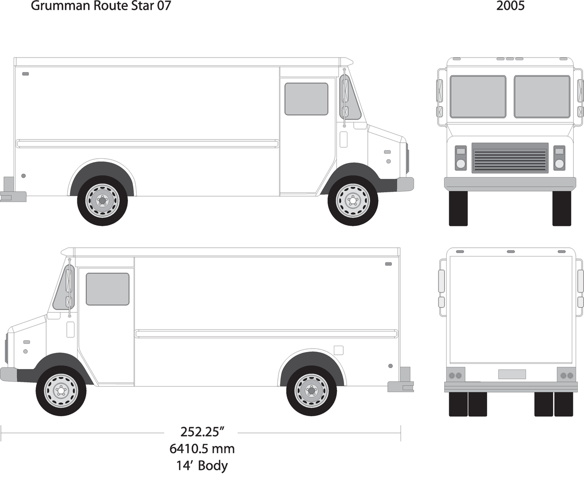 2005 Grumman V07 Vehicle Wrap Template