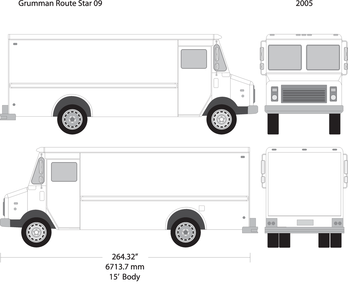 2005 Grumman V09 Vehicle Wrap Template