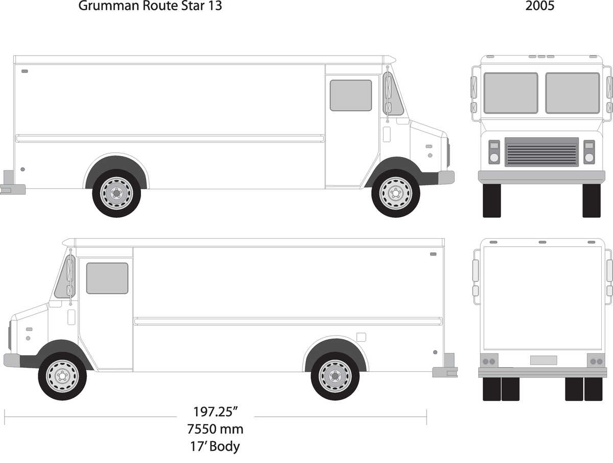 2005 Grumman V13 Vehicle Wrap Template