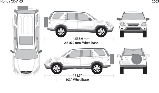 2005 Honda Cr V V05 Vehicle Wrap Template