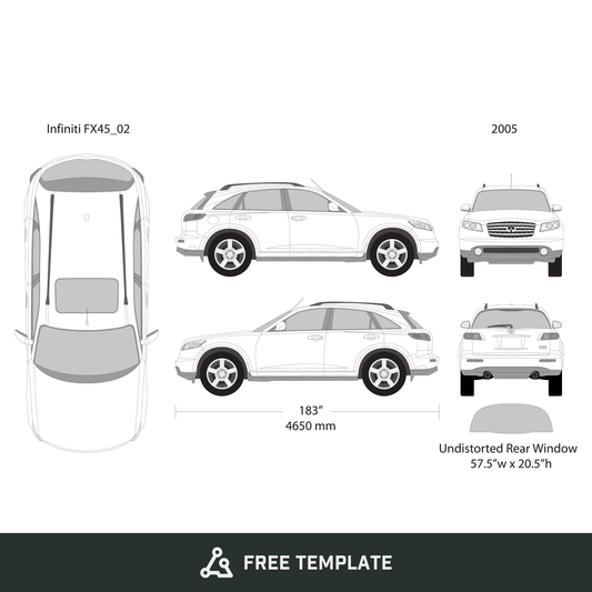 2005 Infiniti FX 45 free vector vehicle wrap template - GravBase