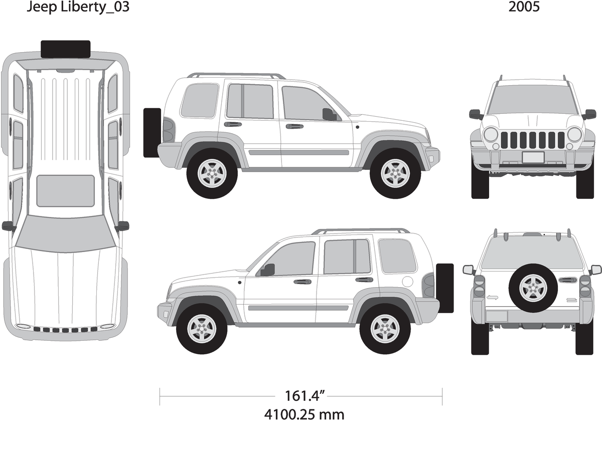 2005 Jeep Liberty V03 Vehicle Wrap Template