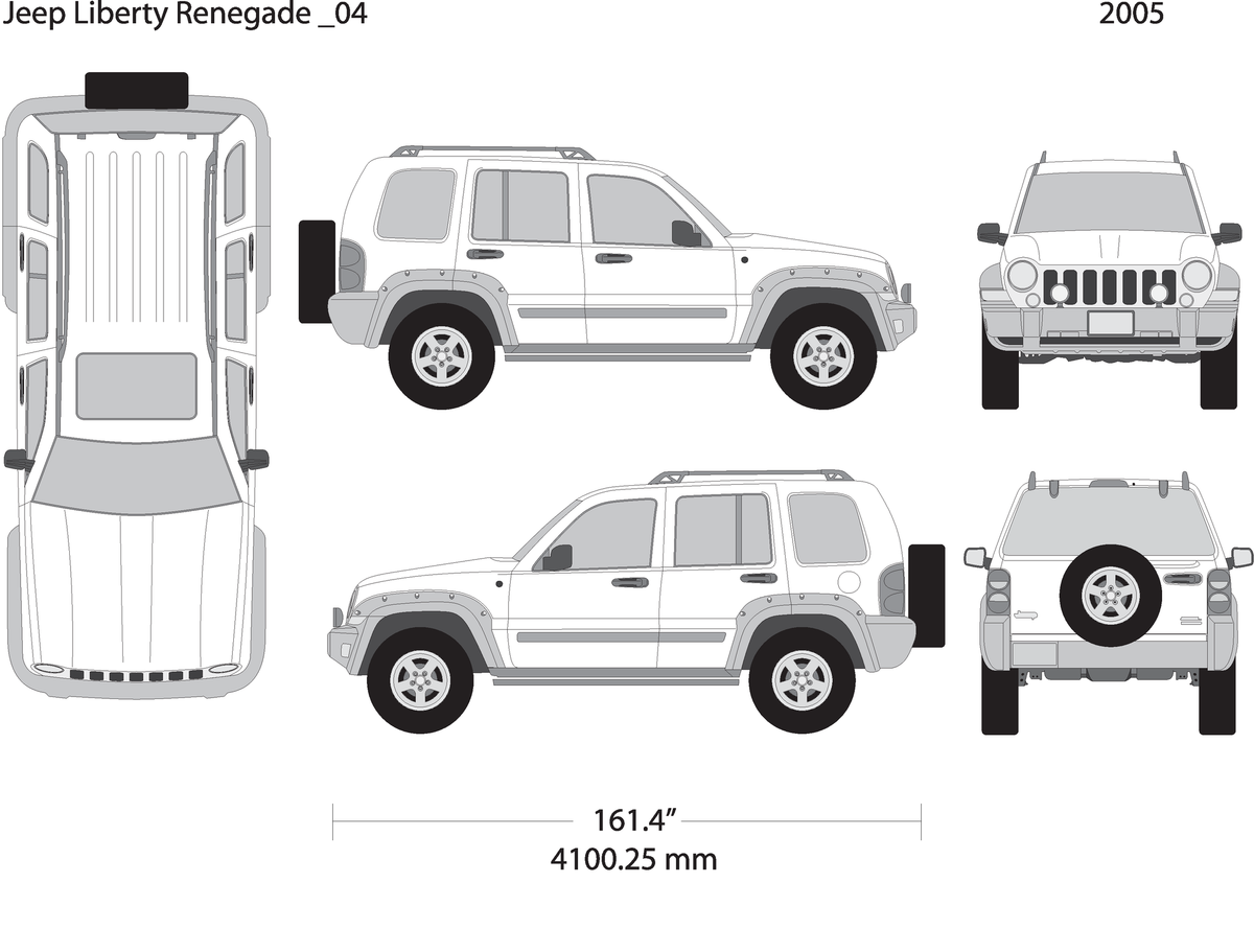 2005 Jeep Liberty V04 Vehicle Wrap Template