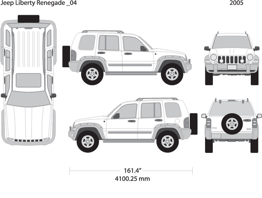 2005 Jeep Liberty V04 Vehicle Wrap Template