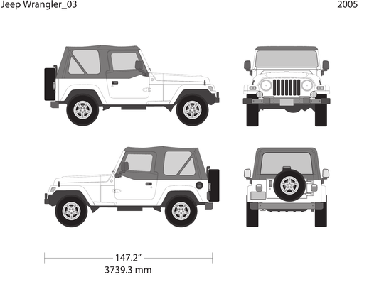 2005 Jeep Wrangler Vector Wrap Template - GravBase