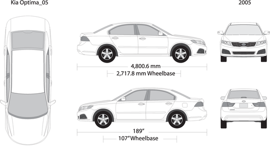 2005 Kia Optima V05 Vehicle Wrap Template