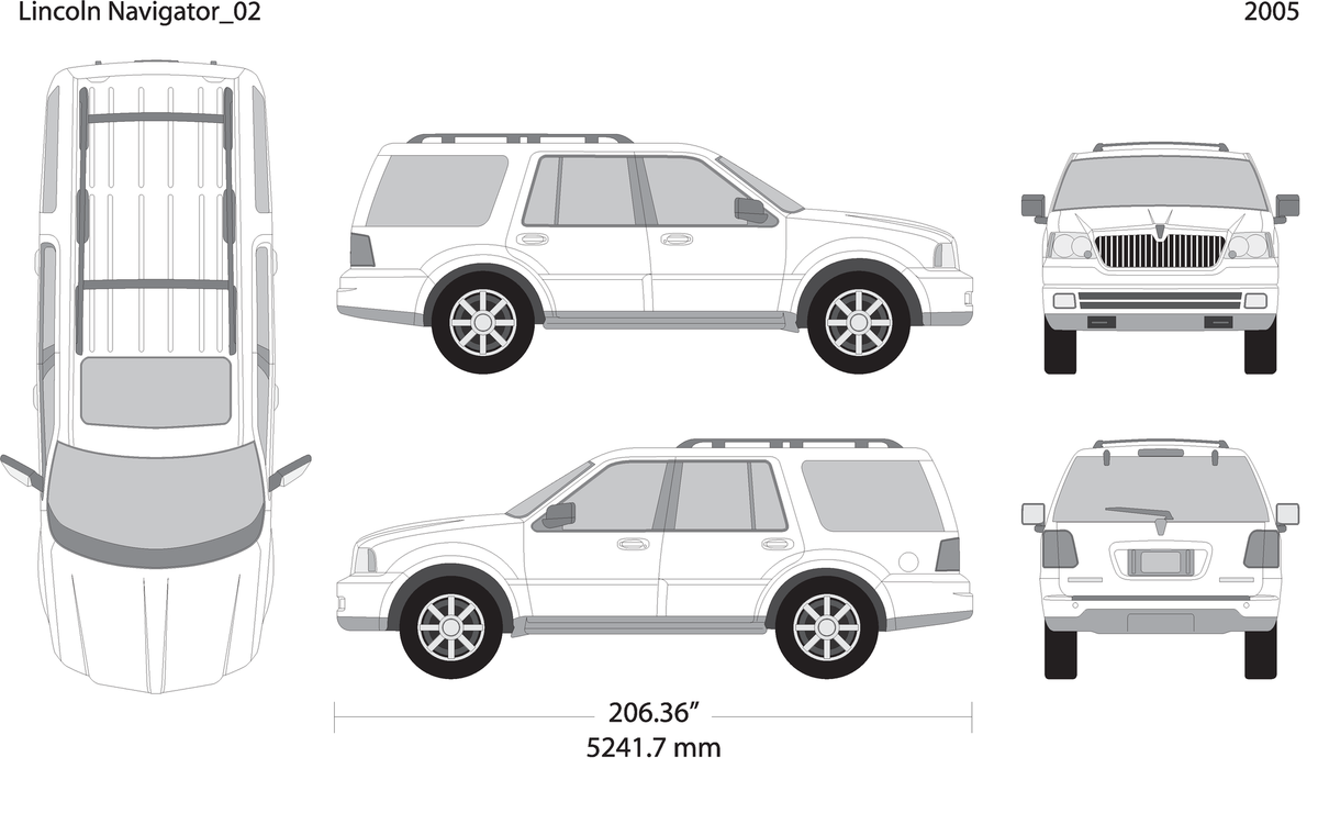 2005 Lincoln Navigator V05 Vehicle Wrap Template