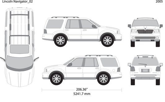 2005 Lincoln Navigator V05 Vehicle Wrap Template