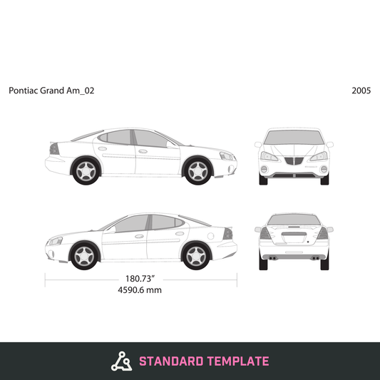 2005 Pontiac Grand Am vector wrap template, Design-Ready PDF - GravBase