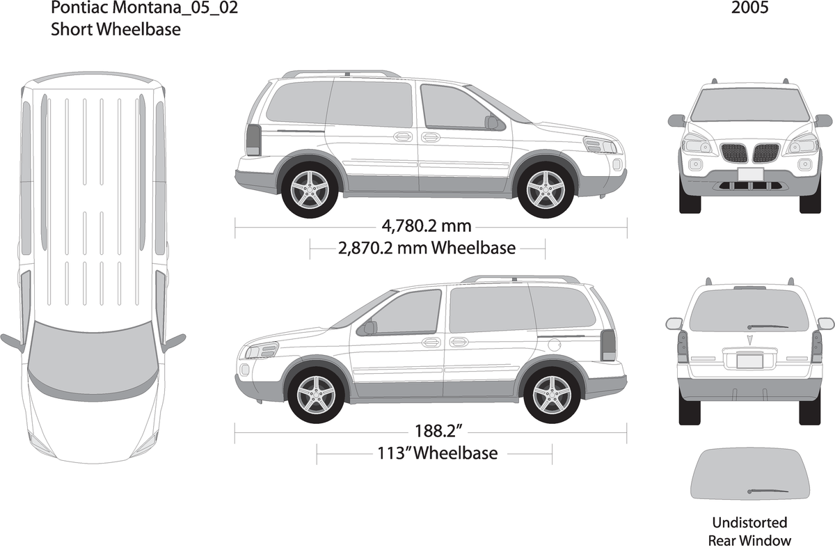 2005 Pontiac Montana V02 Vehicle Wrap Template