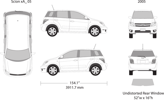 2005 Scion Xa vector wrap template, Design-Ready PDF - GravBase