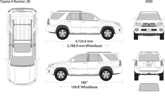 2005 Toyota 4 Runner V05 Vehicle Wrap Template