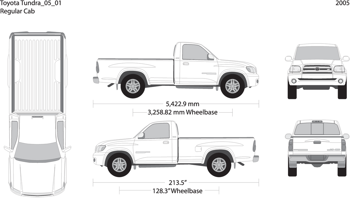 2005 Toyota Tundra V01 Vehicle Wrap Template