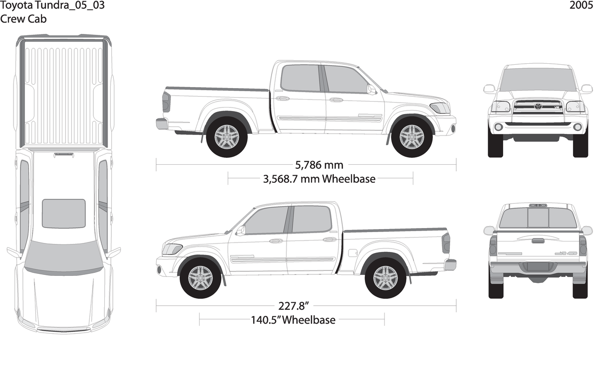 2005 Toyota Tundra V03 Vehicle Wrap Template
