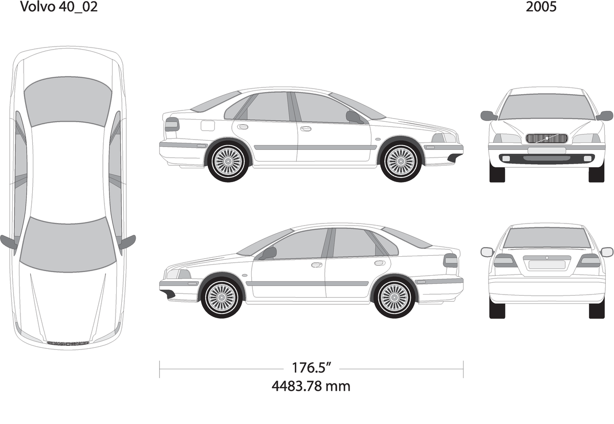 2005 Volvo Volvo 40 V02 Vehicle Wrap Template