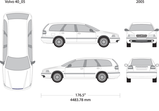 2005 Volvo Volvo 40 V05 Vehicle Wrap Template