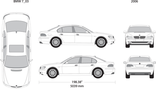 2006 Bmw 7 V03 Vehicle Wrap Template