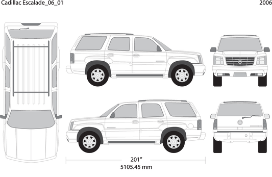 2006 Cadillac Escalade V01 Vehicle Wrap Template