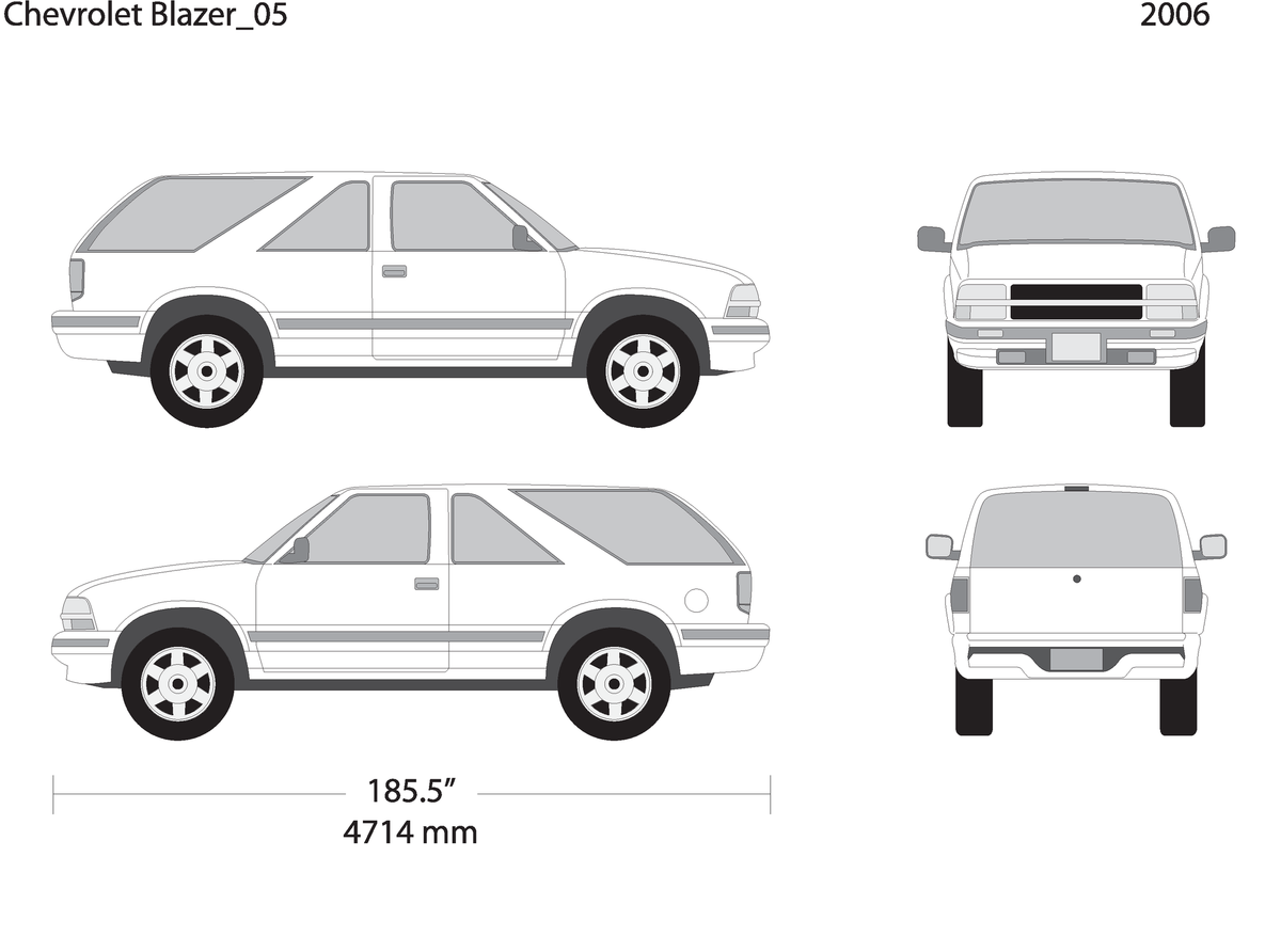 2006 Chevy Blazer V05 Vehicle Wrap Template