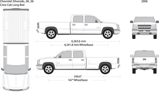 2006 Chevy Silverado 1500 V06 Vehicle Wrap Template
