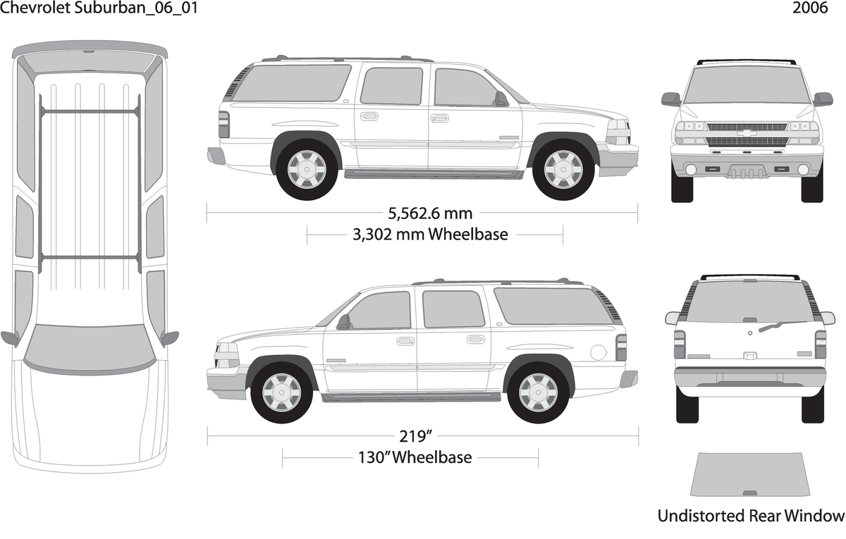 2006 Chevy Suburban V01 Vehicle Wrap Template